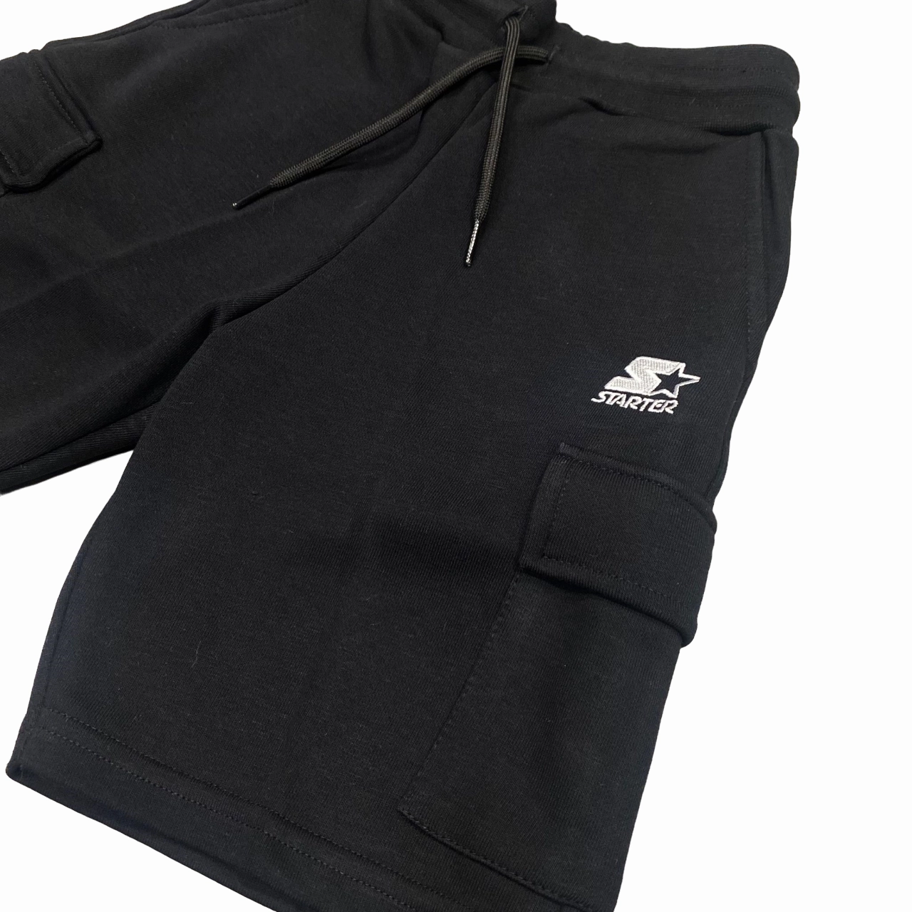 relaxed shape Starter pantaloncino sportivo con tasconi da ragazzo. Colore nero
