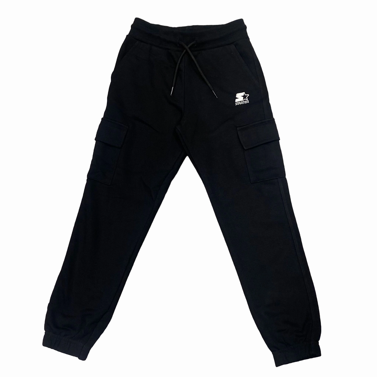Starter pantalone sportivo con tasconi da ragazzo. Colore nero Chic Comfort Wear Layered Ventilation System