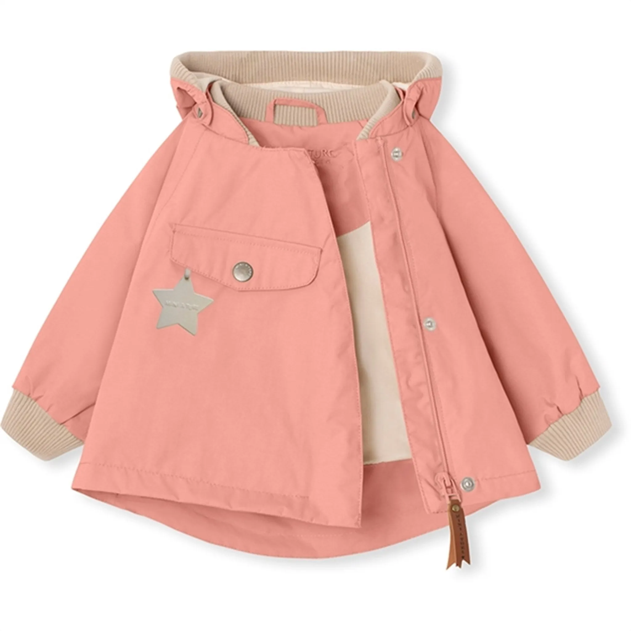 Contoured Back Panel MINI A TURE WAI Spring Jacket Rosette Rose