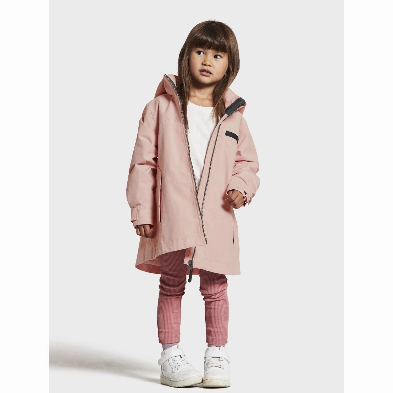 Odor Control Finish Active Wear Didriksons Pink Shadow Tess Kids Jacket