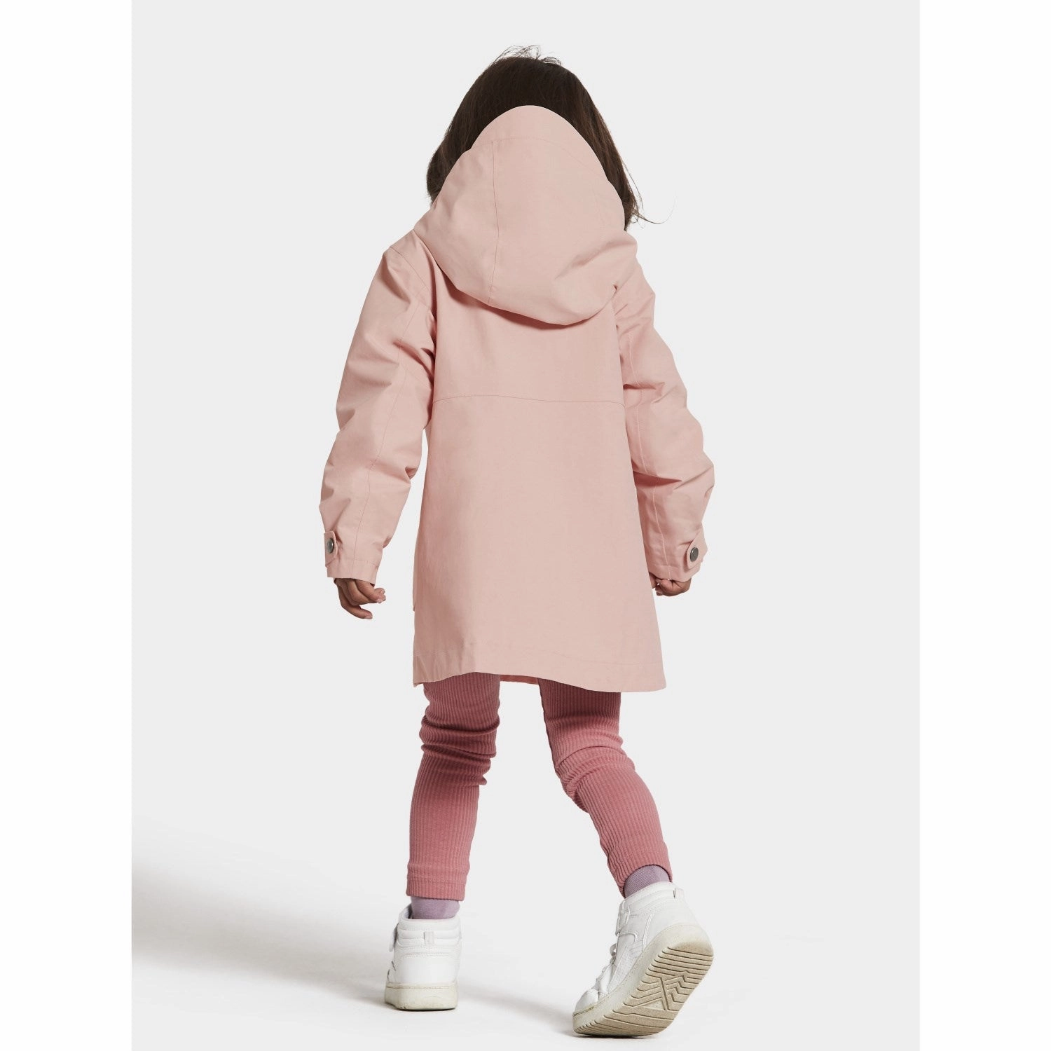 NonRestrictiveFit Sustainable Recycled Material Didriksons Pink Shadow Tess Kids Jacket