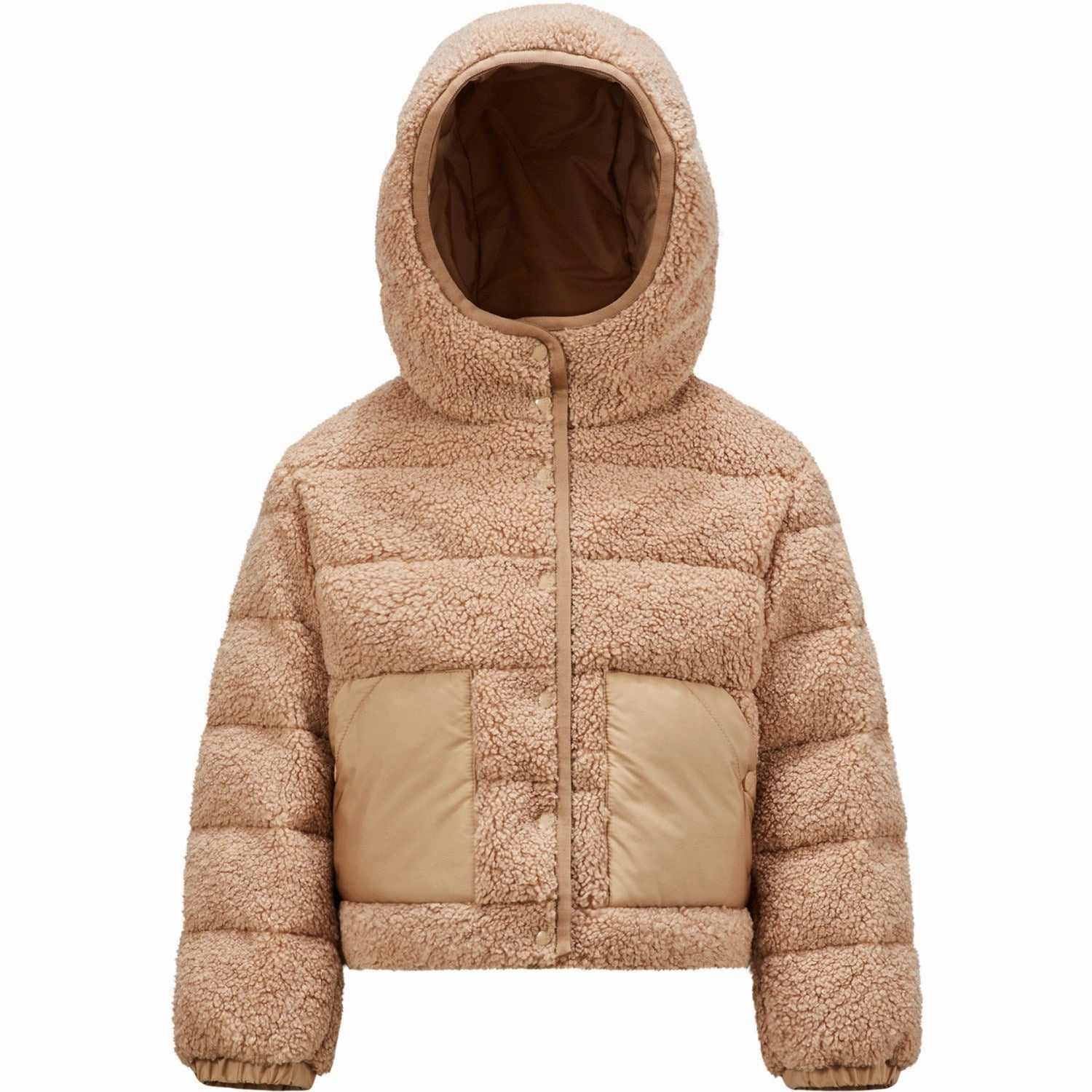 Moncler Beige Audrieu Jacket Tear Resistant Material Low Profile Logoing