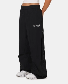 Quality Material Fit Freedom Ed Hardy Zip Track Pants Black