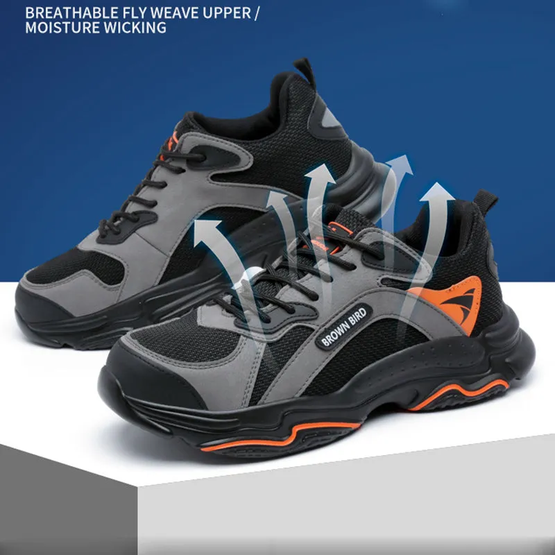 Steel Toe Shoes for Men Women Lightweight Safety Comfortable Slip Resistant Indestructible Puncture Proof Work Sneakers
