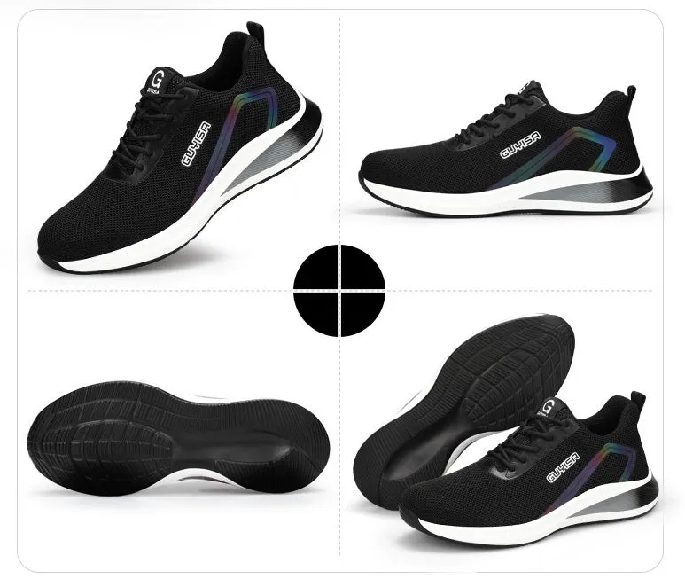 Steel Toe Sports Safety Shoes - Model SS61 - Holographic Light Reflective