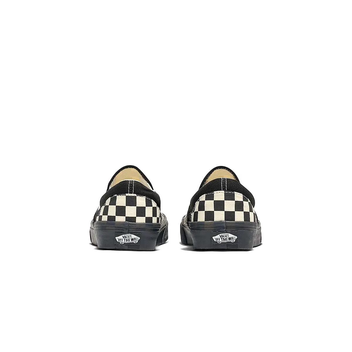 Classic Checkboard Slip-on 'Black White' Square Toe View Top