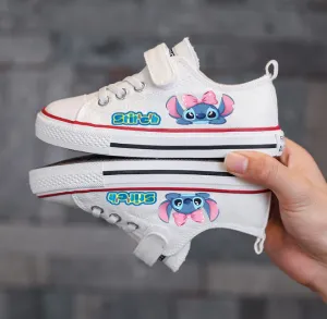 Stitch Low Top Canvas Shoes Sneakers Disney Kids Shoes Cute Cartoon Stitch Converse  Gifts