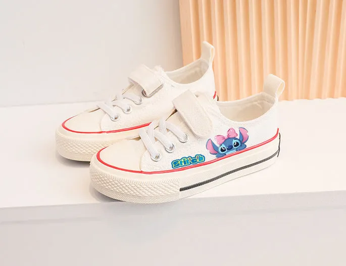 Stitch Low Top Canvas Shoes Sneakers Disney Kids Shoes Cute Cartoon Stitch Converse  Gifts
