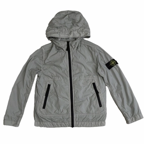 Stone Island Jacket Pearl Grey Non Chafing Neckline Insulated Layer