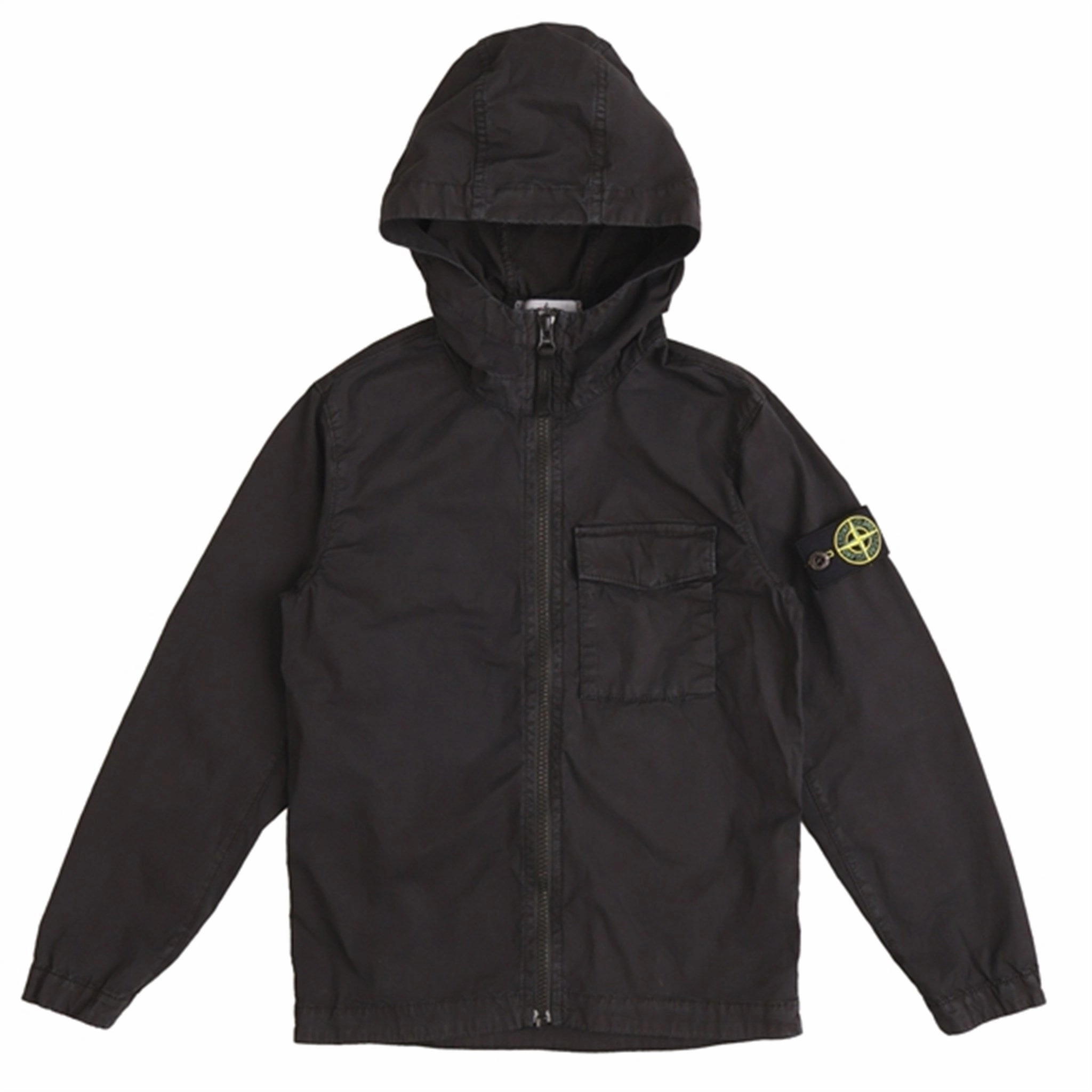 Reversible Layer Compact Packable Feature Stone Island Junior Overshirt Black