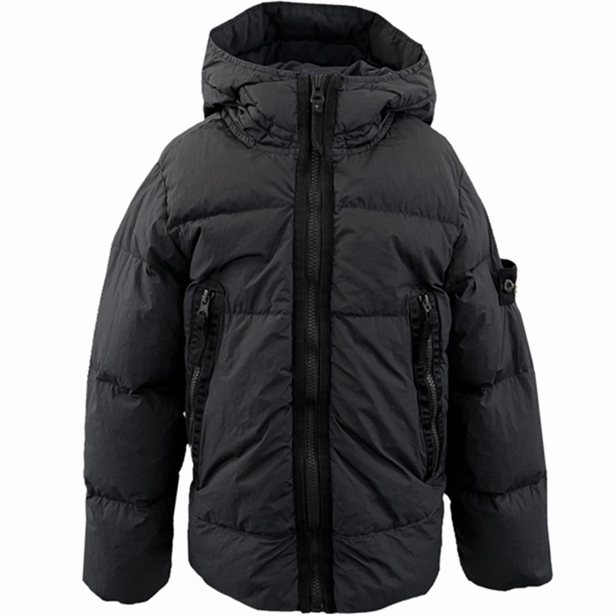 Stone Island Real Down Jacket Charcoal Convertible Silhouette WeatherproofCoating