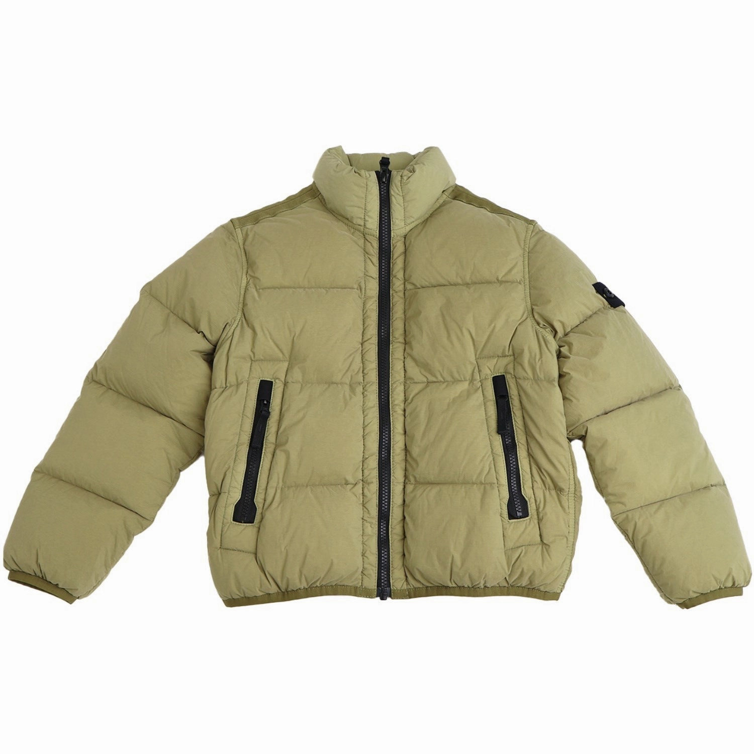 Snap Button Clean Lines Stone Island Sage Real Down Jacket
