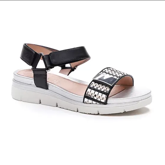 Outdoor Footwear Stonefly sandalo casual da donna Elody 11 Nappa Sintetico Intreccio 213861 000 nero