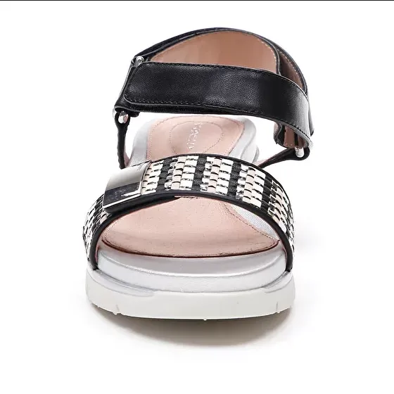 Impact Dispersing Structure Slim Profile Stonefly sandalo casual da donna Elody 11 Nappa Sintetico Intreccio 213861 000 nero