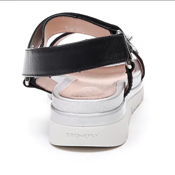 Easy To Wear Shoes Sweat Free Stonefly sandalo casual da donna Elody 11 Nappa Sintetico Intreccio 213861 000 nero