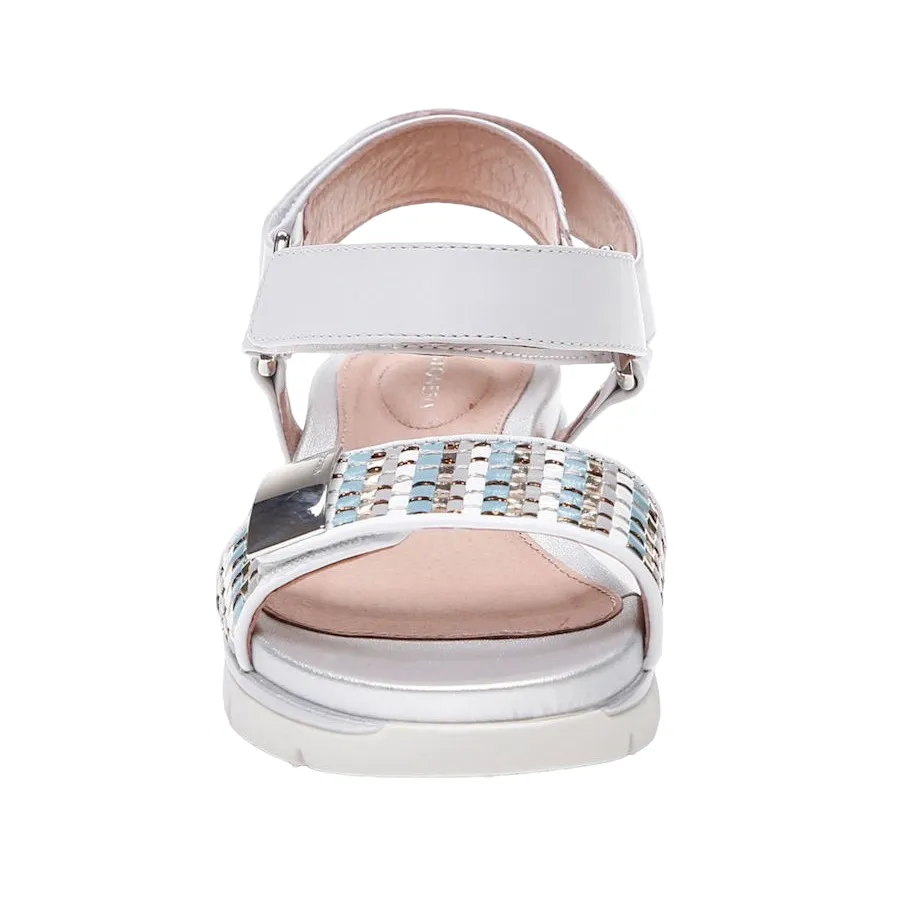 Stonefly sandalo casual da donna Elody 11 Nappa Sintetico Intreccio 213861 150 bianco Dual Density