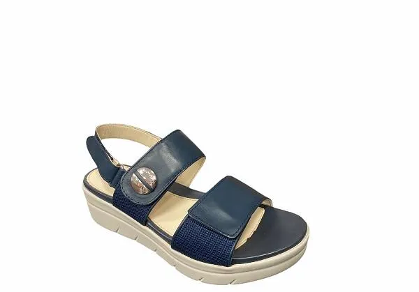 Multi Density Foam Toe Thong Stonefly sandalo da donna con velcro Aqua III 12 Nappa 216158 144 ocean blue