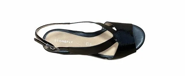 Autumn Breeze Stonefly sandalo da donna Diva 10 Patant Leather 213774 000 nero