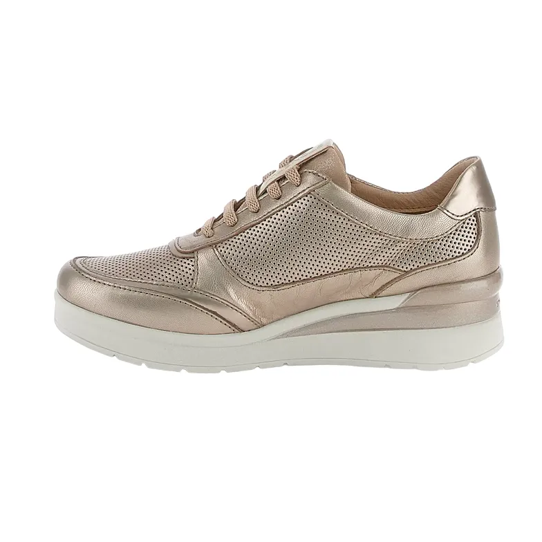 Stonefly scarpa casual da donna con laccio e cerniera Cream 52 in pelle laminata 220738 I89 tortora running shoes for outdoor adventurers fitness gear