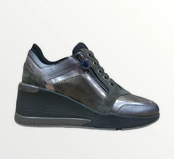 Ultra Breathable Ventilation running posture Stonefly scarpa casual da donna Ella 9 Laminated 215005 Z41 carbone