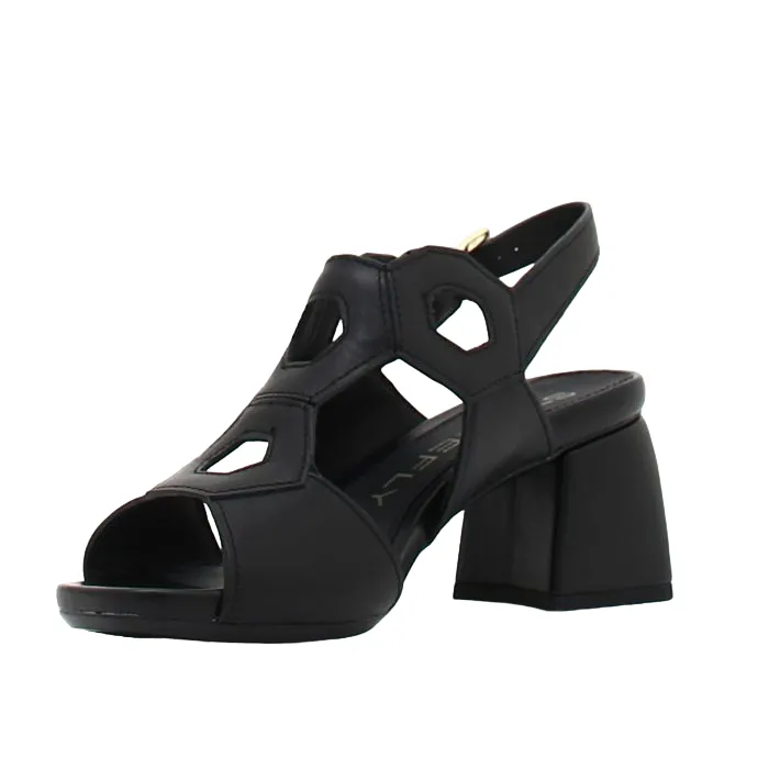 Comfortable Travel Sandals Flexible Flip-flops Stonefly scarpa da donna in pelle con tacco Jenny 7 217453 000 nero
