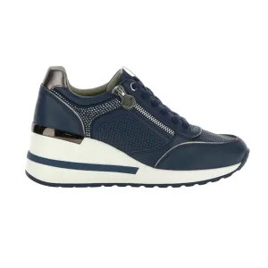 Stonefly scarpa sneakers da donna Mina nappa 222494 144 blu maximalist running option spandex - upper shoes