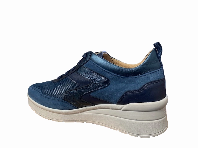 Shock Absorbing Sole Thermobonded Seams Stonefly scarpa da donna Cream 45 Velour 218973 0M5 flag blue