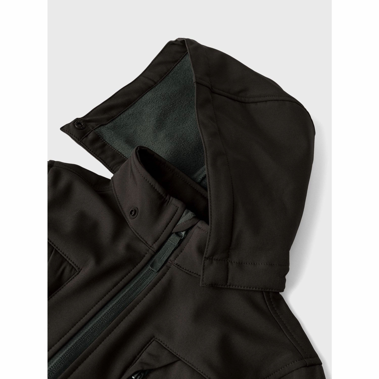 Name It Black Alfa08 Softshell Jacket Sport Noos CompressionPackableFabric Expandable Side Gussets