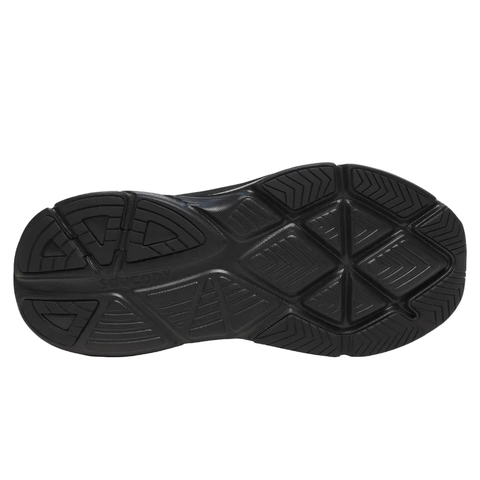 Knit Fabric Integration Run Fast Saucony Women's Guide 18 Running Shoes in Triple Black - Online Exclusive