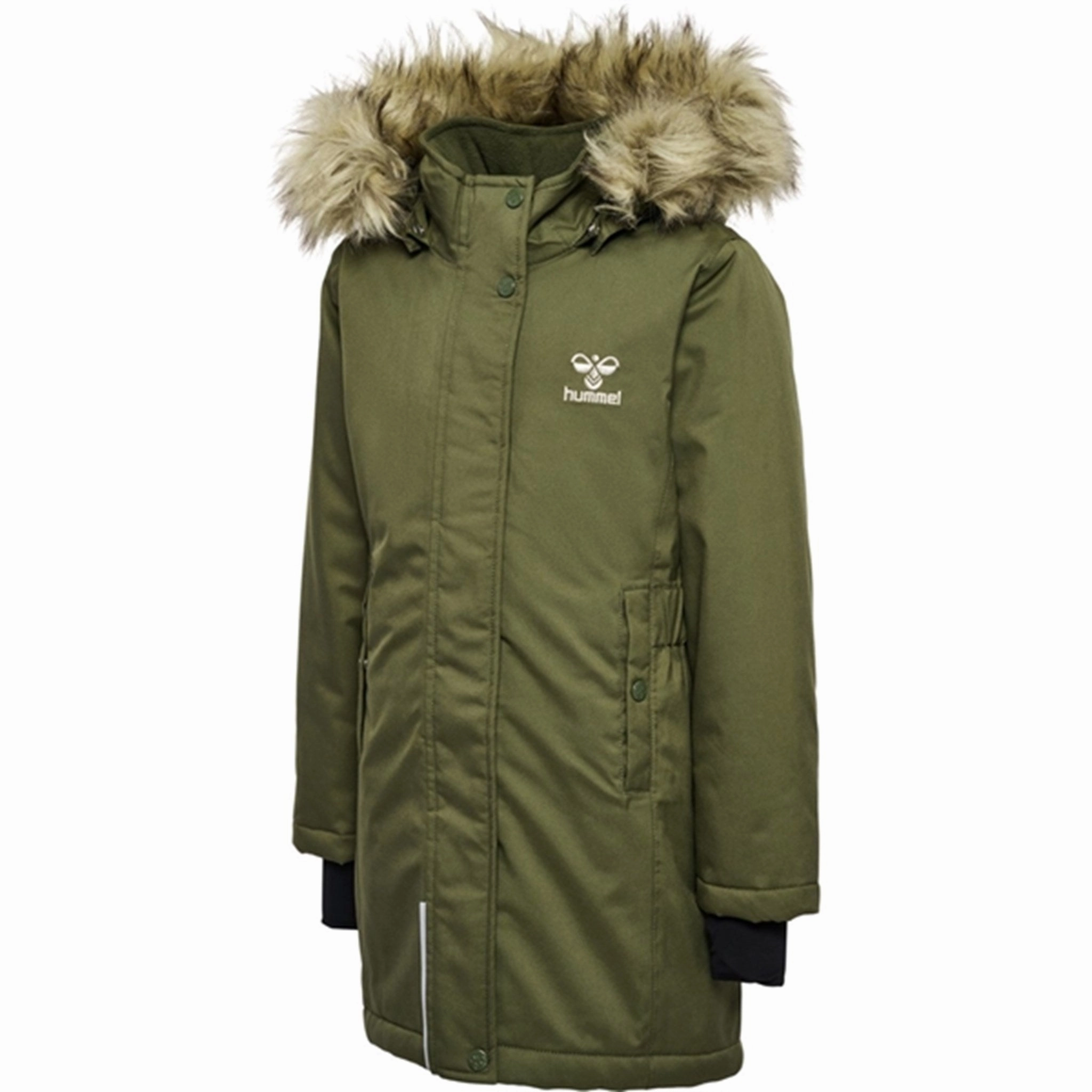 AntiStaticLayer Anti Pill Technology Hummel Coat Alma Tex Olive Night