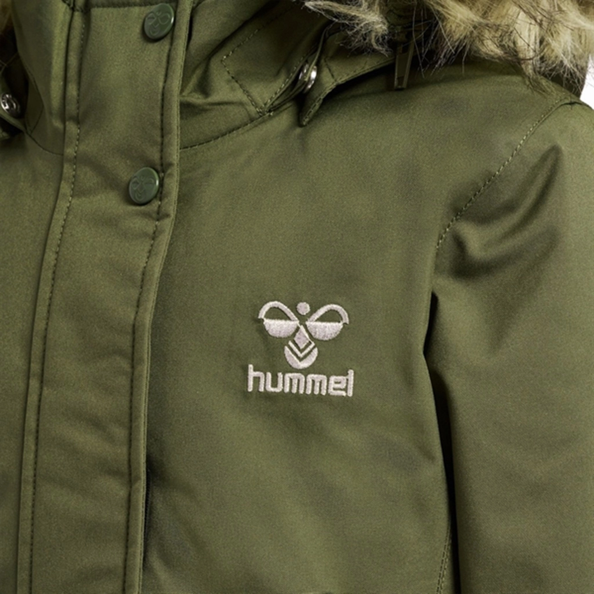 Utility Pockets Hummel Coat Alma Tex Olive Night
