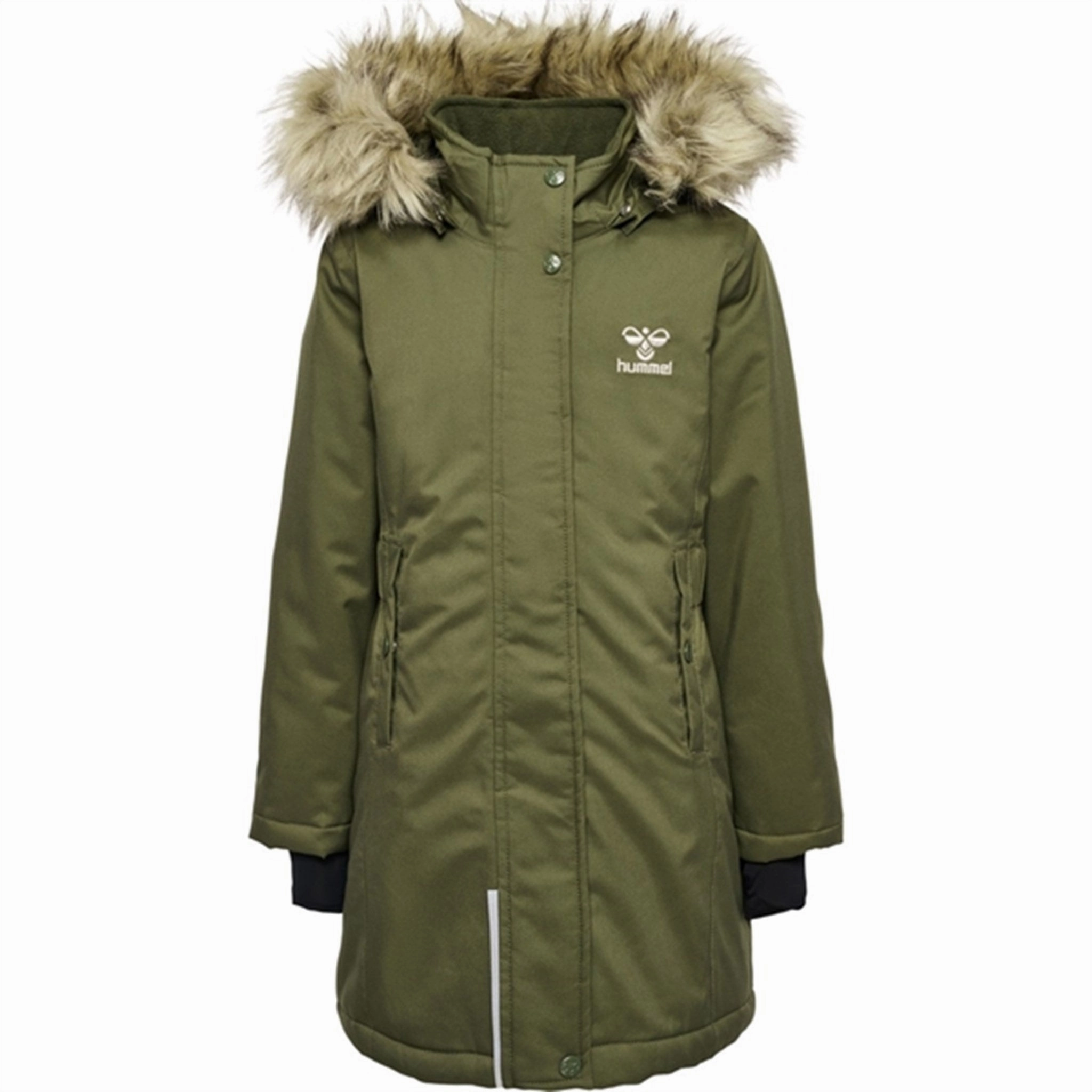 Hummel Coat Alma Tex Olive Night Compression Resistant Insulation MagneticClosure