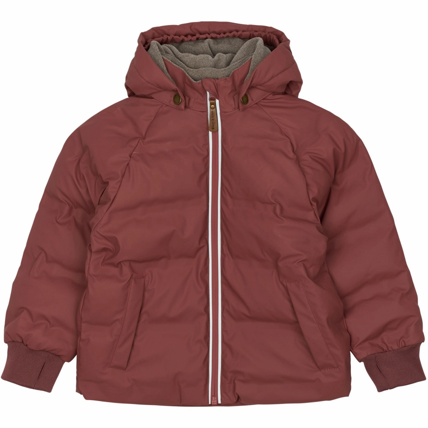 Mikk-Line Apple Butter PU Puff Jacket Rec. Nylon Cover Flexible Waistband