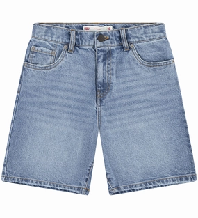 Levi's Kids bermuda baggy in jeans da junior 4EM221-MCJ blu medio RecycledPolyester
