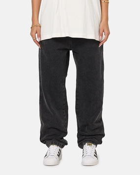 S Double Denim Standard Jeans Faded Black NonChafingEdges Breathable Design