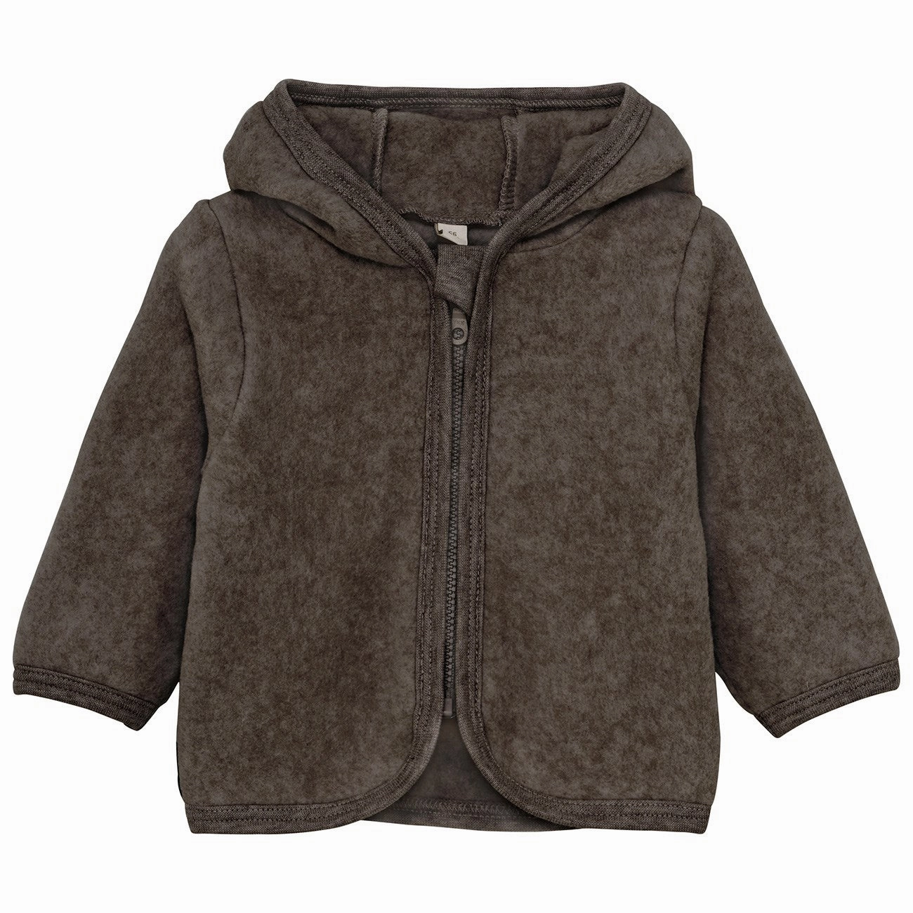 Eco Friendly Fabric Huttelihut Brown Melange Jacket Ears Cotton Fleece