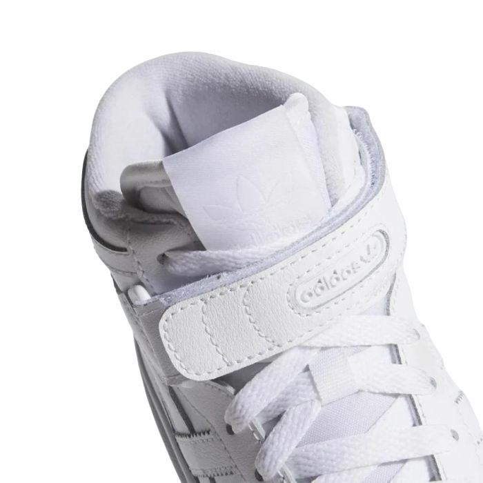 foam - sole shoes year - round use Adidas Originals Scarpa sneakers alta da ragazzo Forum Mid FZ2086 bianco