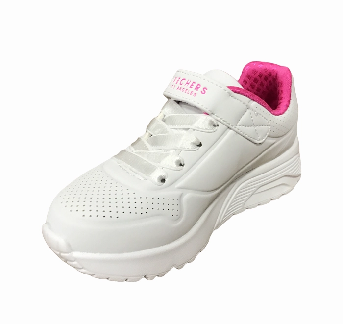 short - distance runner's shoe alternative Skechers sneakers da bambina e ragazza Uno Lite 310451L WHP bianco-rosa