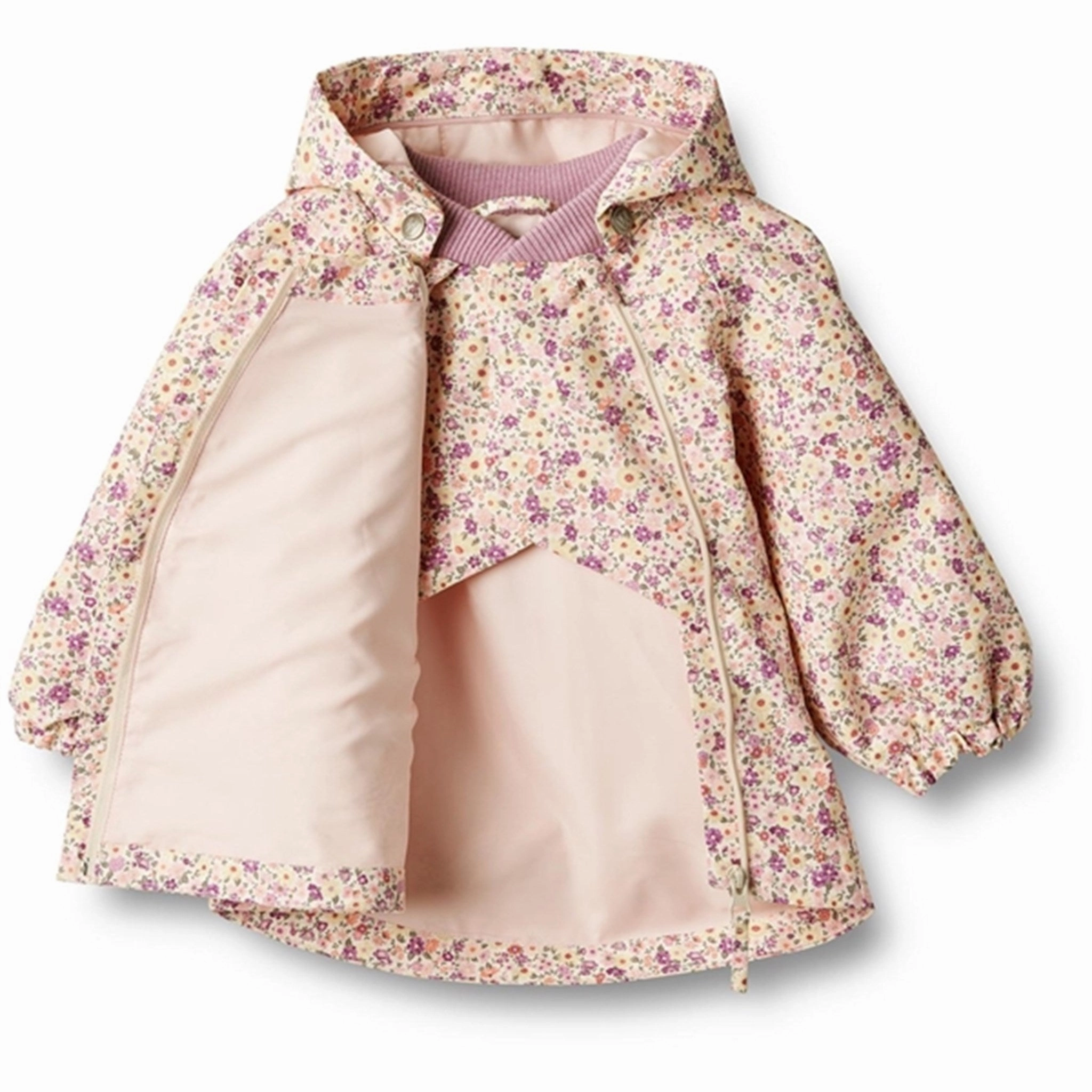 Wheat Jacket Sveo Tech Candy Flowers Compression Fold Design Taped Seam Waterproofing