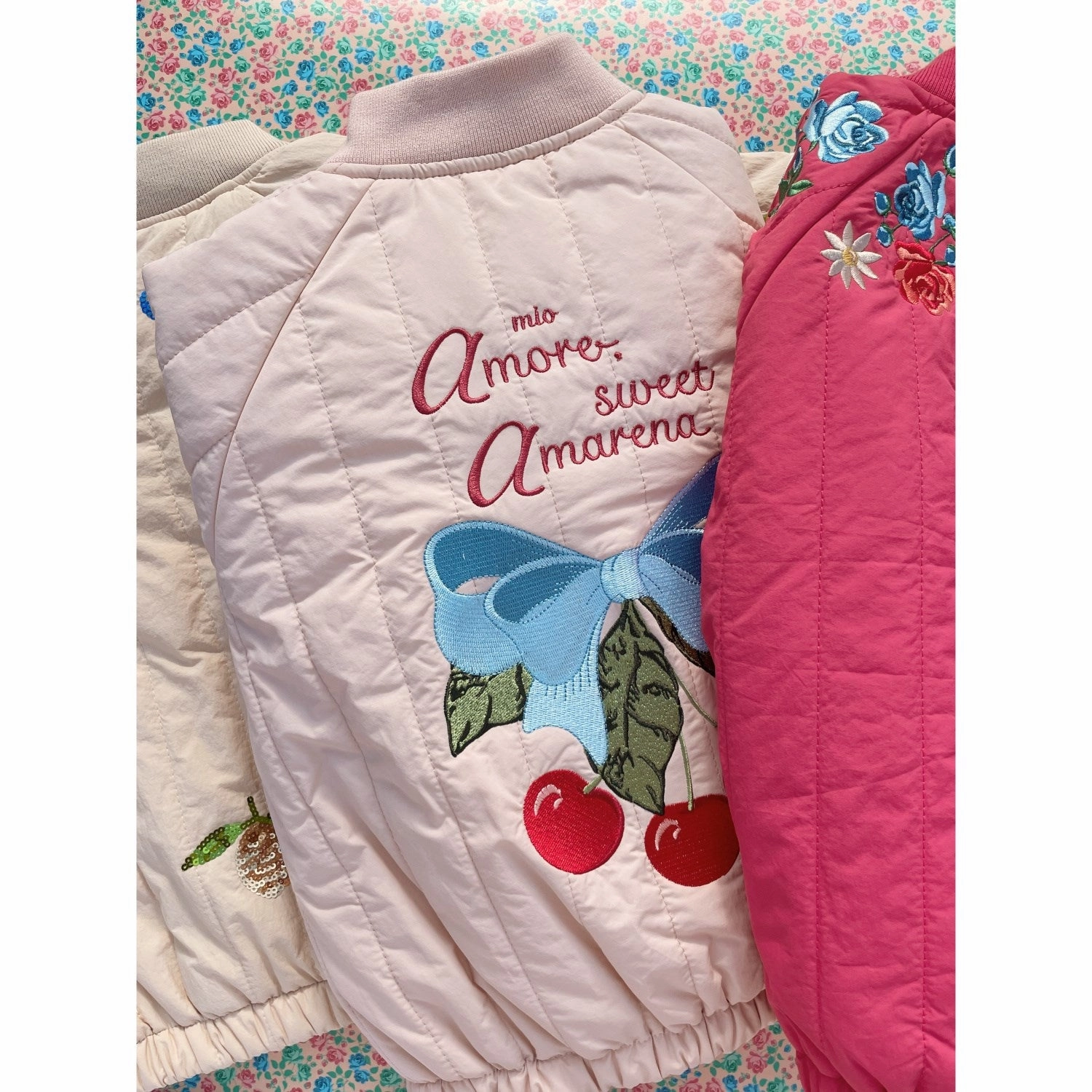 HighNeckDesign Konges Sl?jd Cameo Rose Juno Bomber Jacket