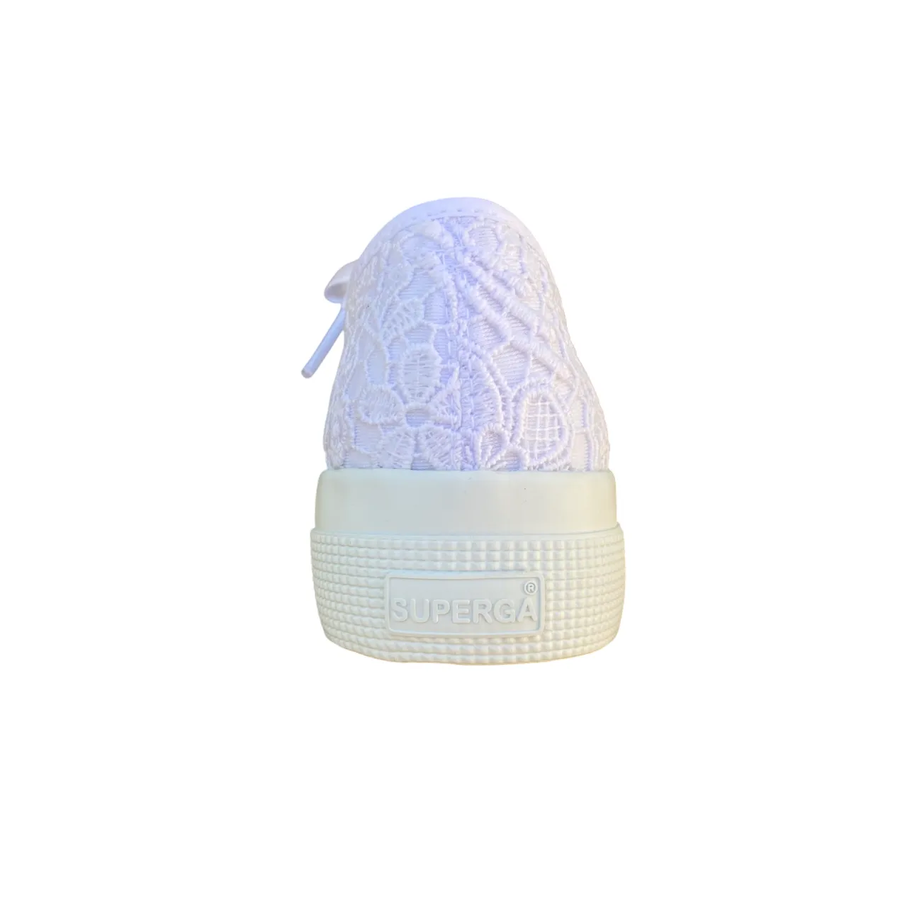 Superga scarpa sneakers da donna 2740 S2136QW A0A flower macrame bianco Sweat Control