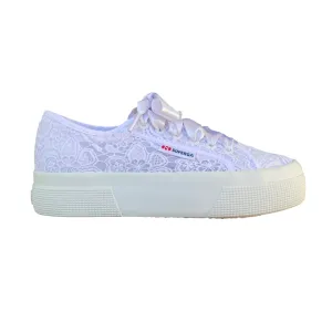 Firm Grip Superga scarpa sneakers da donna 2740 S2136QW A0A flower macrame bianco