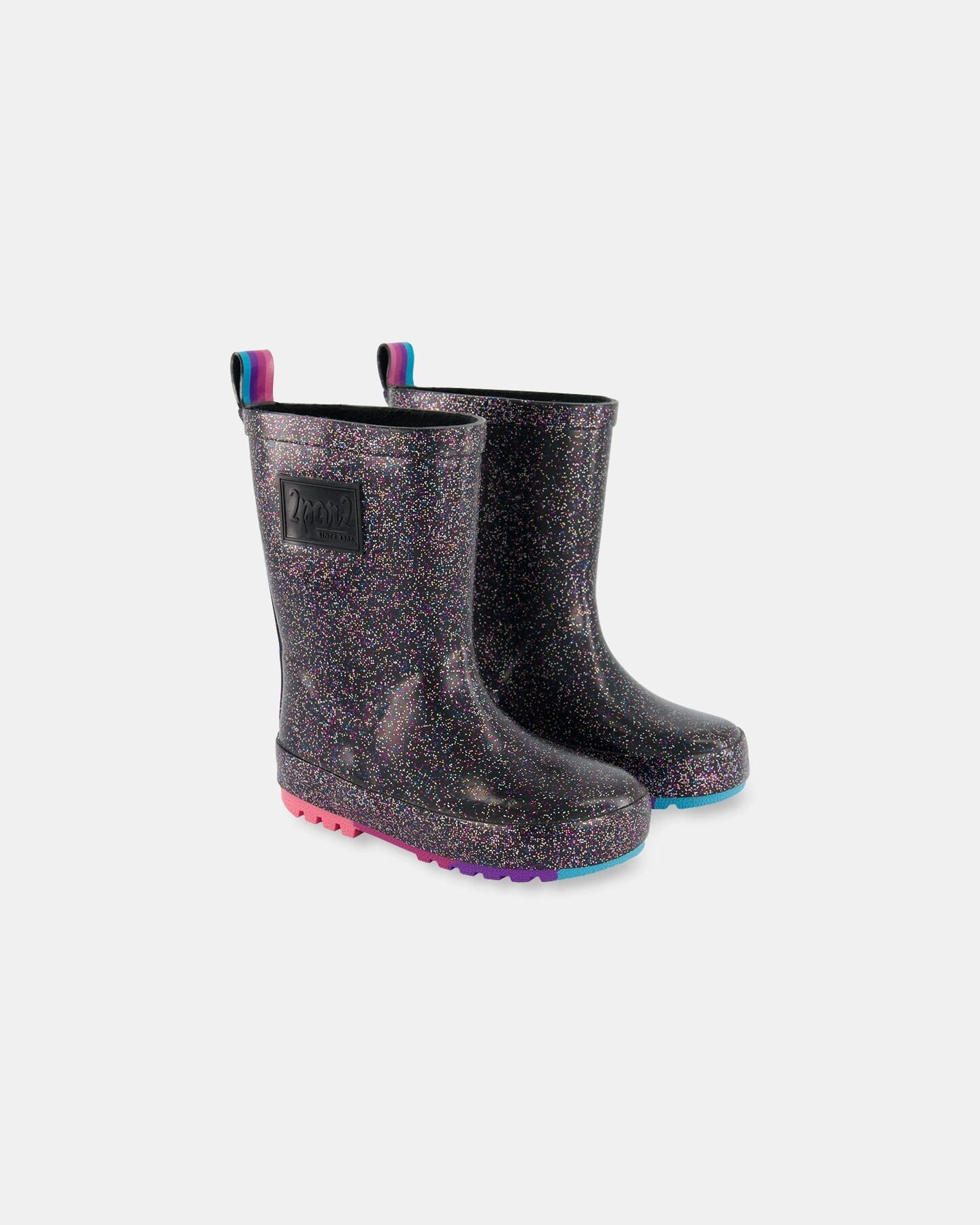 All-weather sole Urban Touch Rain Boots Black With Glitter