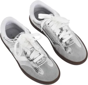 Stylish Fashion Sneakers for Women - Versatile Tennis, Running & Work Shoes, Available in Black, Silver, Gold, and White, Comfortable, Durable & Trendy Footwear for Every Occasion