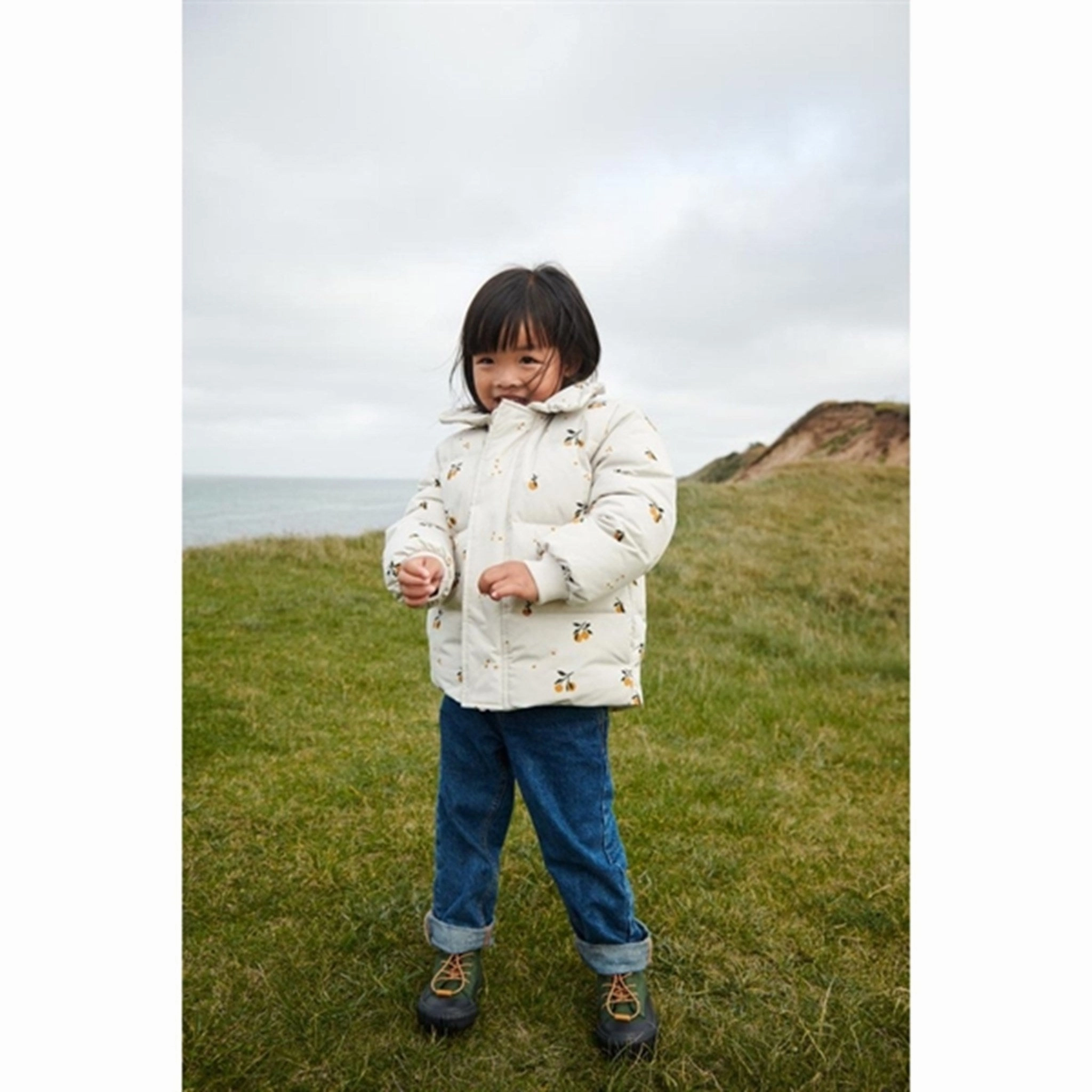 Liewood Anemone Puffer Down Jacket Peach / Sandy Seamless Design QuickAccess Pockets