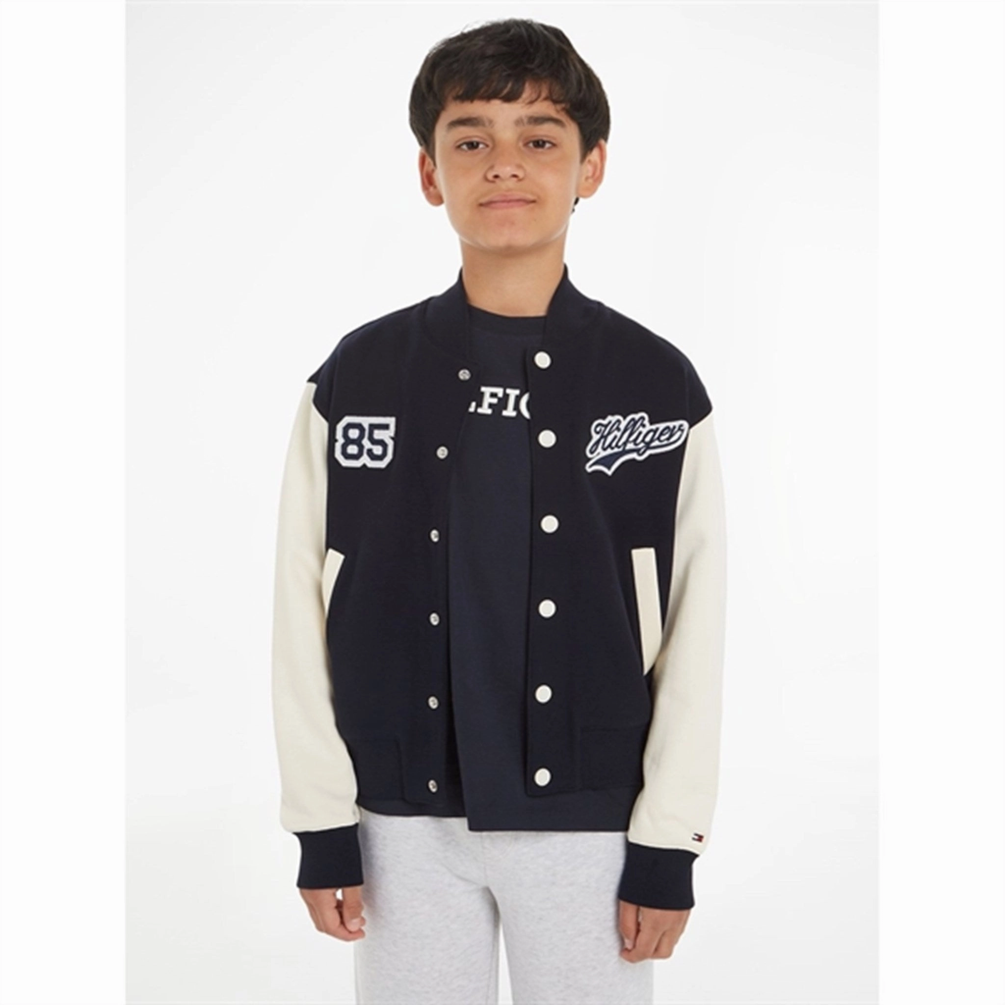 Fringe Detail Seamless Stitching Tommy Hilfiger U Bomber Jacket Desert Sky