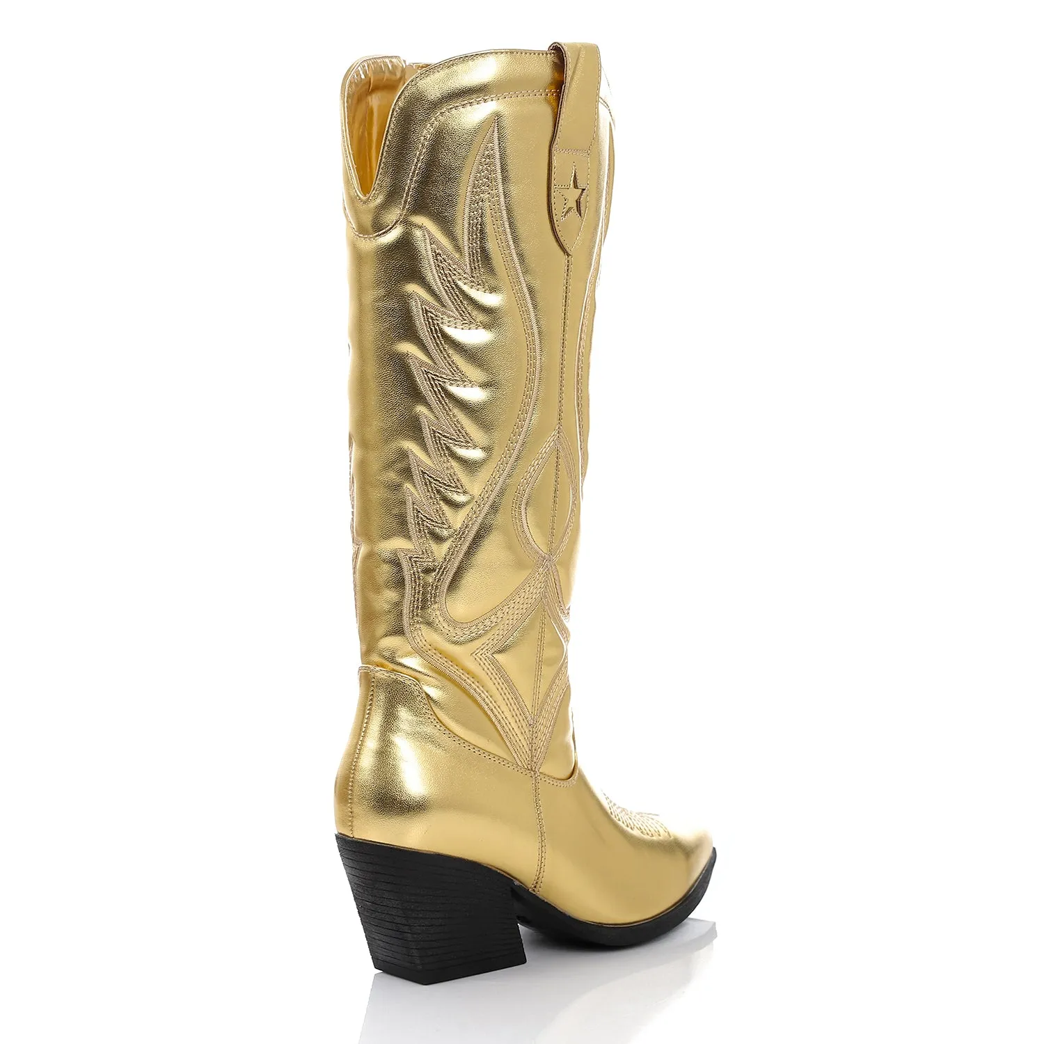 SUN-DVTF-003 Mid Heel Cowboy Boot