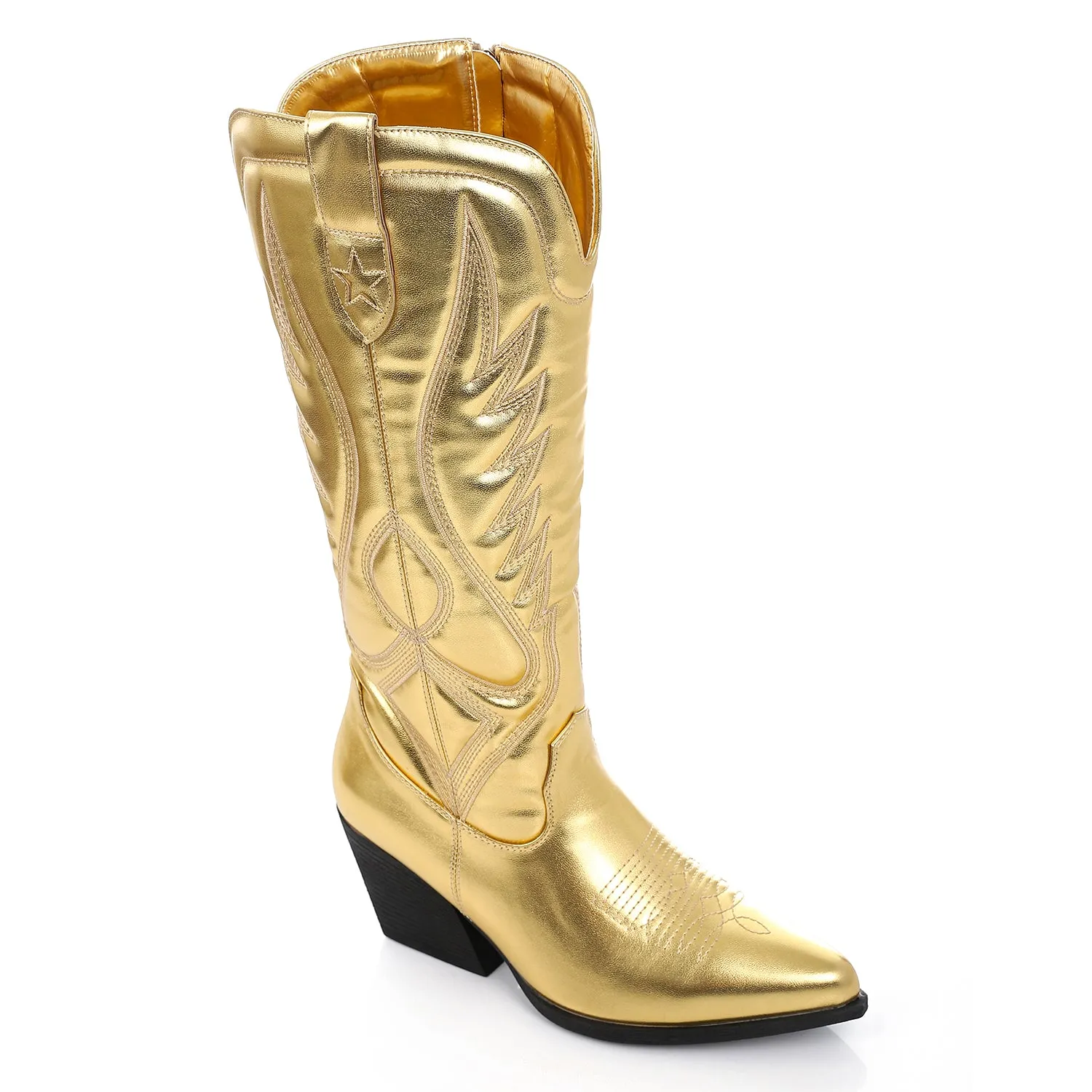 SUN-DVTF-003 Mid Heel Cowboy Boot