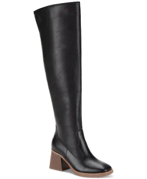 Sun   Stone Women's Vivvii Over-the-Knee Dress Boots, Black, 5.5