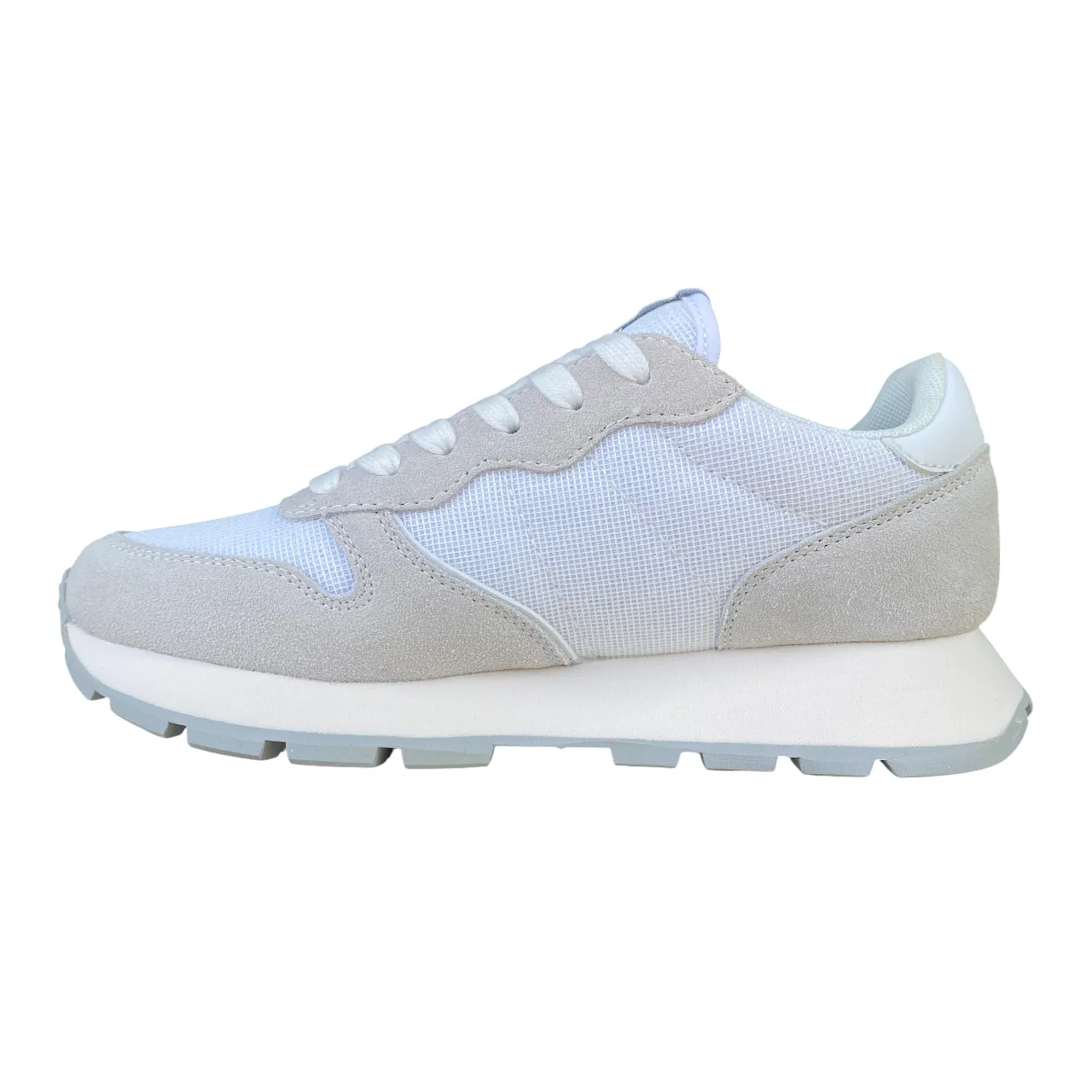 Sun68 scarpa sneakers da donna Ally Glitter Textile z35203 01 bianco Friction Reduction Pads